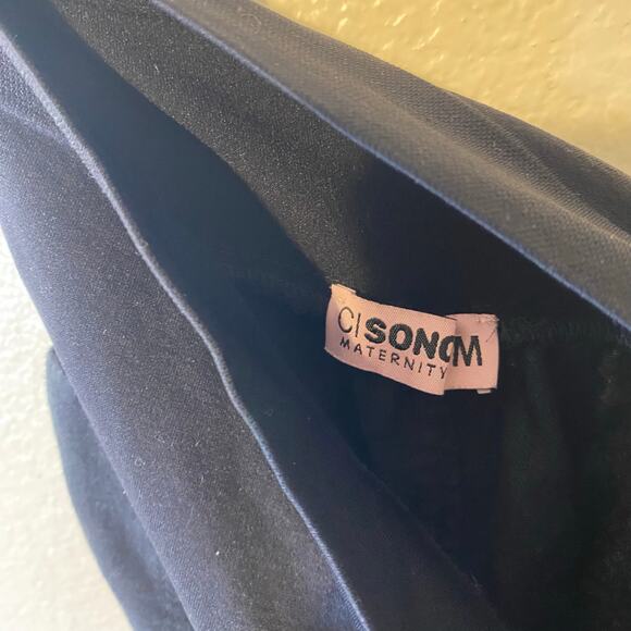 Cisono Maternity Black Linen Blend Shorts Size Medium - Picture 5 of 6